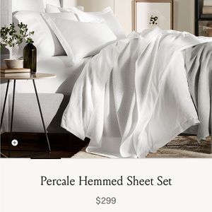 BNIB Boll & Branch white sheets size king with standard size pillow cases